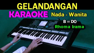 GELANDANGAN  - Rhoma Irama | KARAOKE Nada Wanita, HD