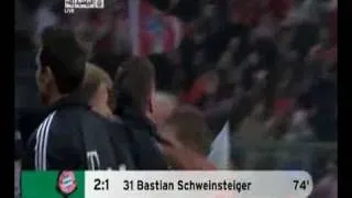 Bastian Schweinsteiger Supertor gegen Werder Bremen DFB Pokal 26. Oktober 2010