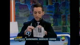 ILUSIONISTA GUSTAVO VIERINI inova com KIRIGAMI e RECORDE, AO VIVO.