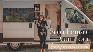 Luxury VAN TOUR | Solo Female Traveler Living Full-Time in a converted Promaster Van | VanLife