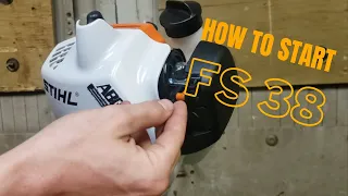 Stihl FS 38 Grass Trimmer Starting Procedure