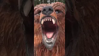 11ft Grizzly Bear & Cub Chainsaw Carving
