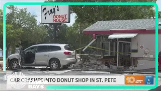 Car crashes into St. Pete donut shop