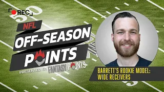 Barrett's 2022 Rookie Wide Receiver Model: Off-Season Points