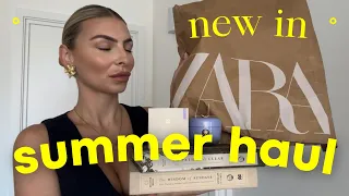 ZARA SUMMER HAUL AND TRY ON 2024 | NEW IN TREND PIECES | TATCHA | NEW READS | THE OLIVE LIFE