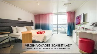 Virgin Voyages Scarlet Lady Wheelchair Accessible Terrace Stateroom 12154Z