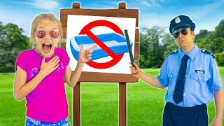 Amelia & Avelina learn about Pool Rules from the Police