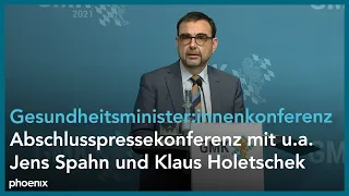 Gesundheitsminister:innenkonferenz: Abschlusspressekonferenz mit u.a. Jens Spahn & Klaus Holetschek