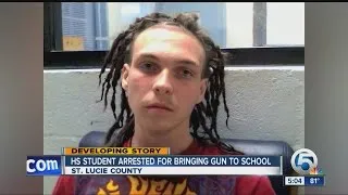 HS student arrested for bringing gun to school