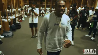 Coach Prime Deion Sanders Talking to his Team before the 1st Kickoff..."It's Time"