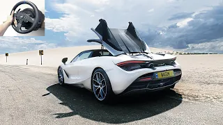 Realistic Driving McLaren 720S Spider - Forza Horizon 5 (Steering Wheel) 4k Gameplay