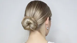 EASY INSTAGRAM SLEEK LOW BUN TUTORIAL | СТИЛЬНЫЙ ГЛАДКИЙ ПУЧОК, ПОШАГОВЫЙ ВИДЕО УРОК