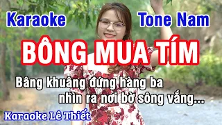 Bông Mua Tím Karaoke - Nhạc Sống Hay Tone Nam (Dm)  - Karaoke Lê Thiết