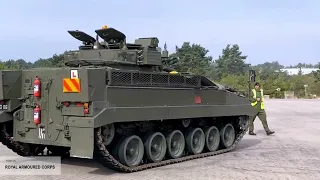 UK Soldiers conducting driver training on the Bovington Training Area