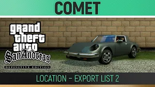 GTA San Andreas: Definitive Edition - Comet Location - Export List #2 🏆
