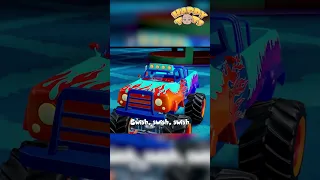 Wheels On The Monster Truck | Nursery Rhymes for Kids | Happy Tots #shorts