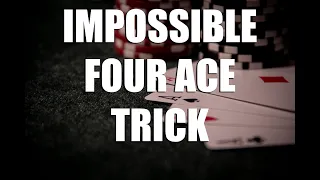 Card Magic: Impossible Four Ace Trick #shorts