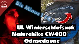 Naturehike CW400 Gänsedaunen UL Winterschlafsack/ Wirklich für den Winter geeignet?❄❄😁🔥