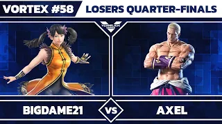 [Vortex #58] BigDame21 vs VMLN | AxEL - Losers Quarter-Final - Tekken 7