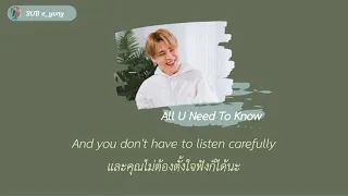 [ThaiSUB|แปลไทย]  All You Need To Know — Gryffin (Acoustic Ver.)