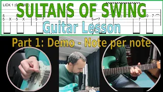 Sultans of Swing, Dire Straits - Demo and Backing track, with TABS and Vocals