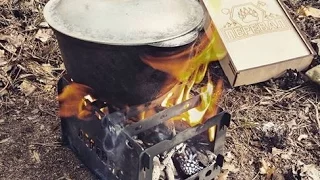 Печка-щепочница "Перевал" в полевых условиях