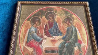 Икона "Святая Троица" (Андрей Рублев)
