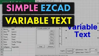 Simple Variable Text in Ezcad 2 AND 3 with Microsoft Excel