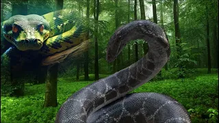 Green Of Snake Anaconda fight fighting