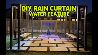 DIY Backyard Transformation Part 1 | Rain Curtain DIY | Water Feature DIY