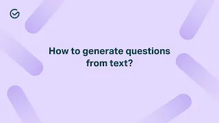 How to generate questions from text?