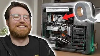 Idiot Tries To Build Gaming PC Using Only Duct Tape... (No Screws)