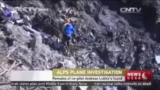 Remains of co-pilot Andreas Lubitz's found