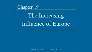 AP World History - Ch. 19 - The Increasing Influence of Europe