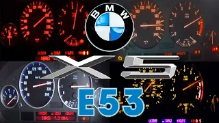 BMW X5 E53 3.0D 3.0i 4.4i 4.6is 4.8is Acceleration Battle