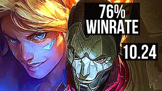 EZREAL & Yuumi vs JHIN & Leona (ADC) | 76% winrate, 16/2/12, Legendary | TR Master | v10.24