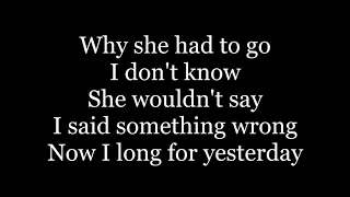 The Beatles - Yesterday ( lyrics )