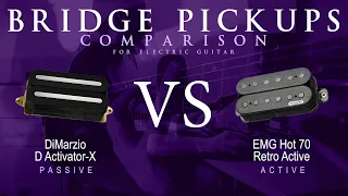 DiMarzio D ACTIVATOR X vs EMG HOT 70 RETRO ACTIVE - Bridge Pickup Guitar Tone Comparison Demo
