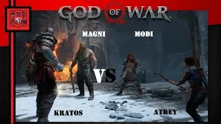 Бой с братьями Магни и Моди в God of War 4 | На высоком уровне сложности