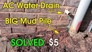 AC Drain Drip Near Foundation - Move AC Drain Water