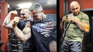 KTO BARDZIEJ SPOMPUJE BICEPS W 5 MINUT WYGRYWA!