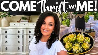 Come Thrift With Me + EASY High End THRIFT FLIP Decor On a Budget!