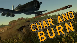 CHAR AND BURN - Lorraine 40t & F4U-7 in War Thunder - OddBawZ