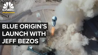 Blue Origin launches first human spaceflight with Jeff Bezos ⁠— 7/20/21