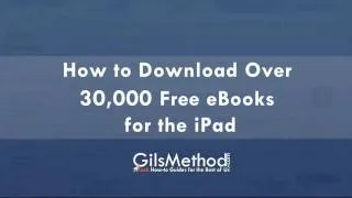 How to Download Over 30,000 Free eBooks for the iPad