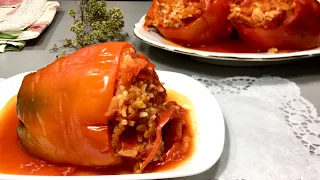 Peppers stuffed with vegetables without meat, very tasty / no oven