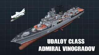 Udaloy Class Russian Destroyer "Admiral Vinogradov" in Action: Cold Waters Gameplay