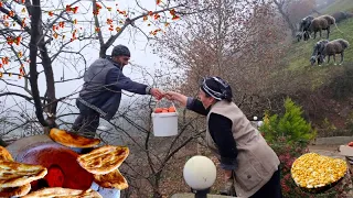 WE COOKED TANDIR BREAD AND CORN SALAD IN THE MOST BEAUTIFUL VILLAGE OF AZERBAIJAN