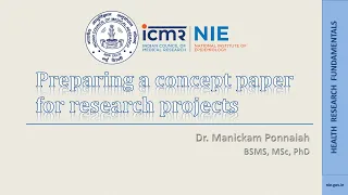 Preparing a concept paper for research projects