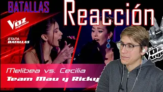 Reacción Batalla Melibea Mauriz vs. Cecilia Beba Mirabile - Diamonds Rihanna - La Voz Argentina 2022